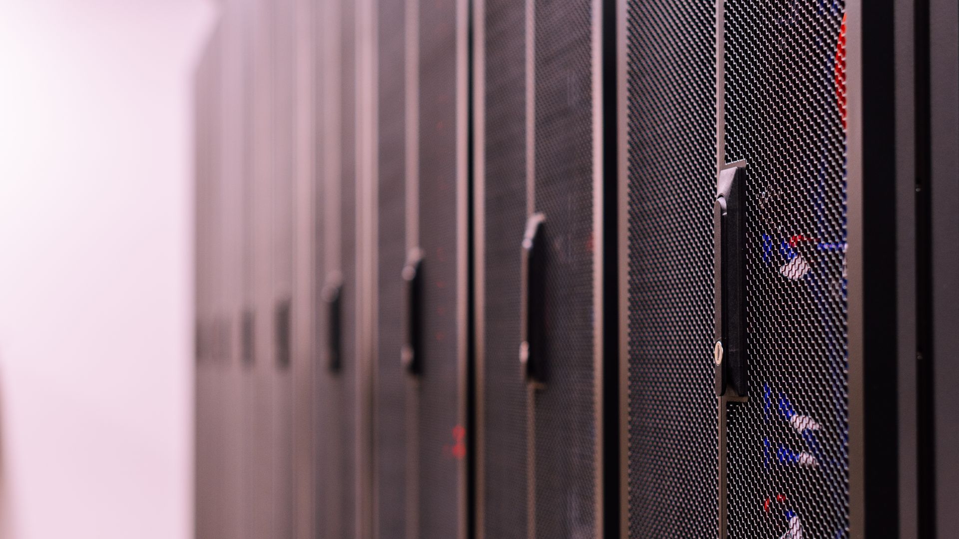 Server racks in a data center
